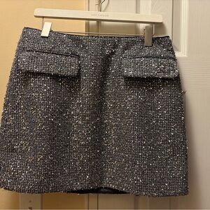 Banana Republic Black Tweed Mini Skirt